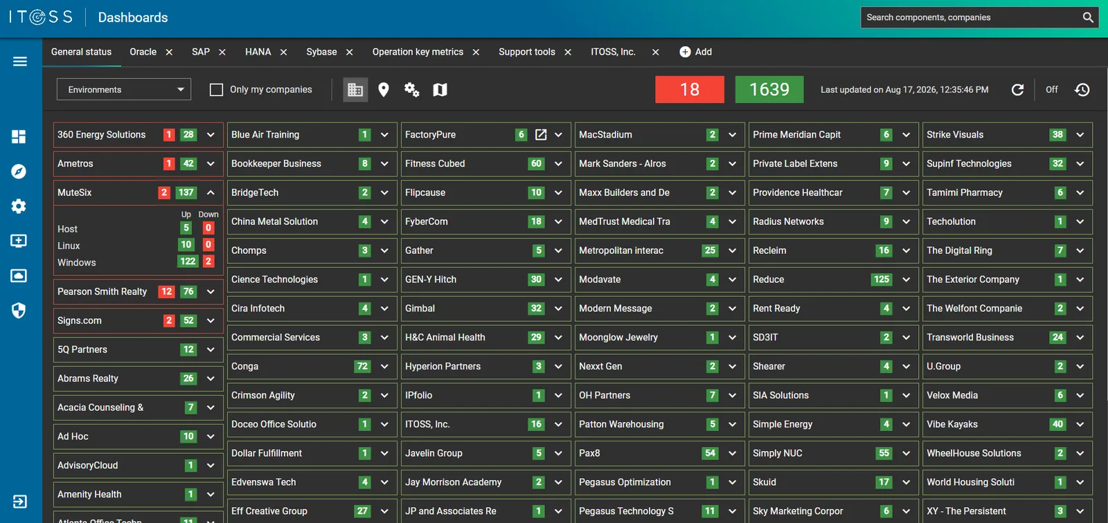 ITOSS dashboard preview